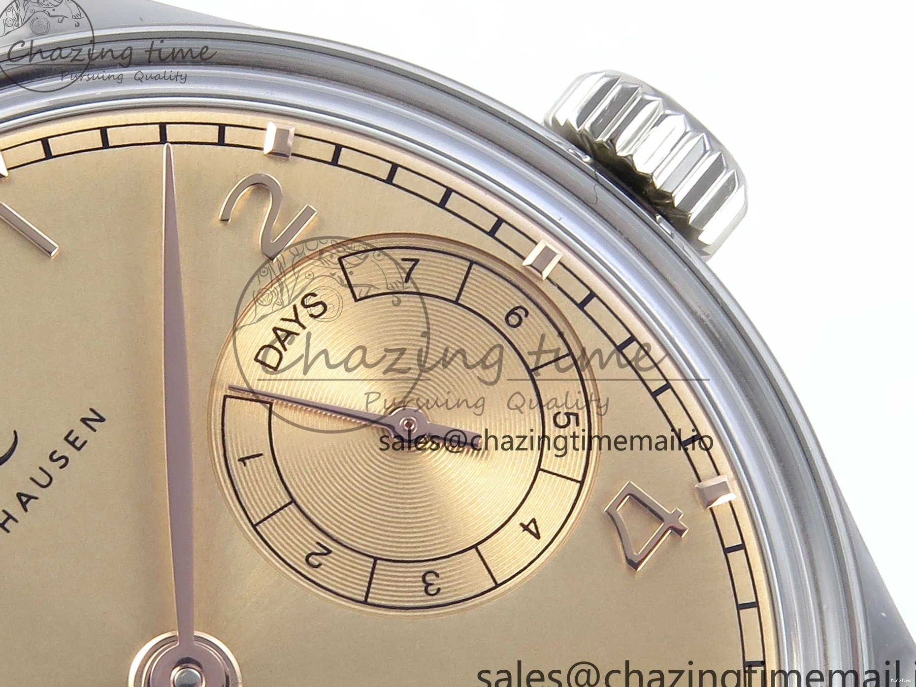 MIROTIME 0312 Portugieser Auto IWC0562B APSF 1:1 Best Edition Gold Dial on SS Bracelet A Reliable 6996